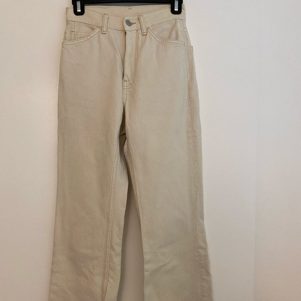 Acne Studios high-rise wide-leg beige jeans size 25